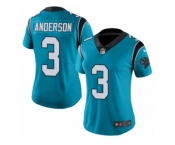 Women's Nike Carolina Panthers #3 Derek Anderson Limited Blue Rush NFL Jersey