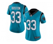 Women's Nike Carolina Panthers #33 Tre Boston Limited Blue Rush NFL Jersey