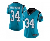 Women's Nike Carolina Panthers #34 Cameron Artis-Payne Limited Blue Rush NFL Jersey