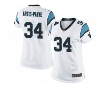 Women's Nike Carolina Panthers #34 Cameron Artis-Payne Limited White NFL Jersey