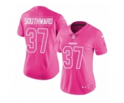 Women's Nike Carolina Panthers #37 Dezmen Southward Limited Pink Rush Fashion NFL Jersey