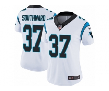 Women's Nike Carolina Panthers #37 Dezmen Southward White Vapor Untouchable Limited Player NFL Jersey