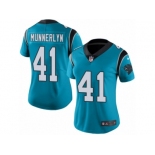 Women's Nike Carolina Panthers #41 Captain Munnerlyn Limited Blue Rush NFL Jersey