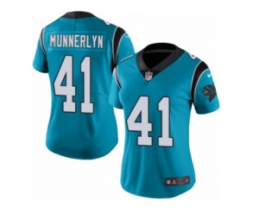 Women's Nike Carolina Panthers #41 Captain Munnerlyn Limited Blue Rush NFL Jersey