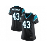 Women's Nike Carolina Panthers #43 Fozzy Whittaker Limited Black Team Color NFL Jersey