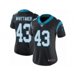 Women's Nike Carolina Panthers #43 Fozzy Whittaker Vapor Untouchable Limited Black Team Color NFL Jersey