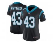 Women's Nike Carolina Panthers #43 Fozzy Whittaker Vapor Untouchable Limited Black Team Color NFL Jersey