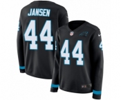 Women's Nike Carolina Panthers #44 J.J. Jansen Limited Black Therma Long Sleeve NFL Jersey