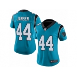 Women's Nike Carolina Panthers #44 J.J. Jansen Limited Blue Rush NFL Jersey