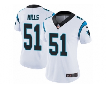 Women's Nike Carolina Panthers #51 Sam Mills Vapor Untouchable Limited White NFL Jersey