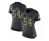 Women's Nike Carolina Panthers #54 Shaq Thompson Limited Black 2016 Salute to Service NFL Jersey