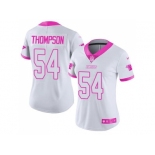 Women's Nike Carolina Panthers #54 Shaq Thompson White Pink Stitched NFL Limited Rush Fashion Jersey