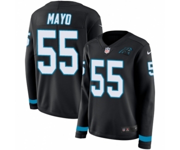 Women's Nike Carolina Panthers #55 David Mayo Limited Black Therma Long Sleeve NFL Jersey