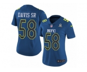 Women's Nike Carolina Panthers #58 Thomas Davis Limited Blue 2017 Pro Bowl NFL Jersey