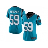 Women's Nike Carolina Panthers #59 Luke Kuechly Blue Stitched NFL Limited Rush Jersey