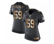 Women's Nike Carolina Panthers #59 Luke Kuechly Limited Black Gold Salute to Service NFL Jersey