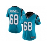 Women's Nike Carolina Panthers #68 Andrew Norwell Limited Blue Rush NFL Jersey