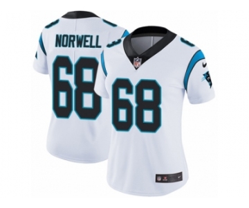 Women's Nike Carolina Panthers #68 Andrew Norwell Vapor Untouchable Limited White NFL Jersey