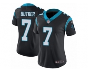 Women's Nike Carolina Panthers #7 Harrison Butker Vapor Untouchable Limited Black Team Color NFL Jersey