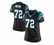 Women's Nike Carolina Panthers #72 Taylor Moton Limited Black Team Color NFL Jersey