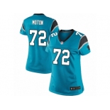 Women's Nike Carolina Panthers #72 Taylor Moton Limited Blue Alternate NFL Jersey