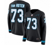 Women's Nike Carolina Panthers #73 Greg Van Roten Limited Black Therma Long Sleeve NFL Jersey