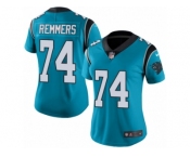 Women's Nike Carolina Panthers #74 Mike Remmers Limited Blue Rush NFL Jersey