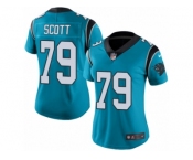 Women's Nike Carolina Panthers #79 Chris Scott Limited Blue Rush NFL Jersey