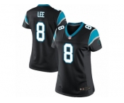 Women's Nike Carolina Panthers #8 Andy Lee Limited Black Team Color NFL Jersey