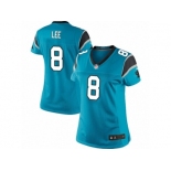 Women's Nike Carolina Panthers #8 Andy Lee Limited Blue Alternate NFL Jersey