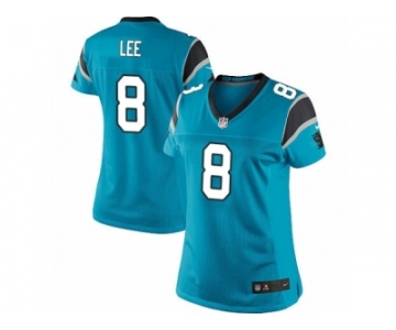 Women's Nike Carolina Panthers #8 Andy Lee Limited Blue Alternate NFL Jersey