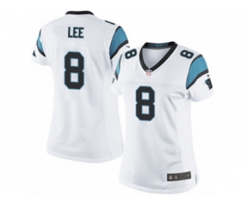 Women's Nike Carolina Panthers #8 Andy Lee Limited White NFL Jersey