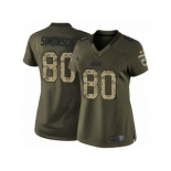 Women's Nike Carolina Panthers #80 Scott Simonson Limited Green Salute to Service NFL Jersey