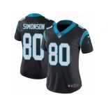 Women's Nike Carolina Panthers #80 Scott Simonson Vapor Untouchable Limited Black Team Color NFL Jersey