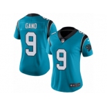 Women's Nike Carolina Panthers #9 Graham Gano Limited Blue Rush NFL Jersey