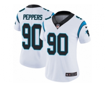 Women's Nike Carolina Panthers #90 Julius Peppers Vapor Untouchable Limited White NFL Jersey