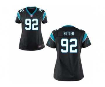 Women's Nike Carolina Panthers #92 Vernon Butler Black Team Color NFL Jersey