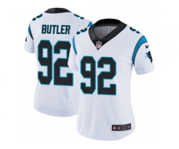 Women's Nike Carolina Panthers #92 Vernon Butler Vapor Untouchable Limited White NFL Jersey