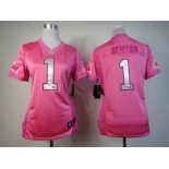 nike women nfl jerseys carolina panthers #1 cam newton pink[nike love's]