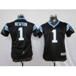 nike women nfl jerseys carolina panthers #1 newton black[nike]