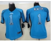 nike women nfl jerseys carolina panthers #1 newton blue[Elite drift fashion]