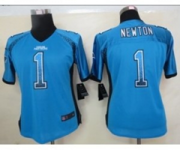 nike women nfl jerseys carolina panthers #1 newton blue[Elite drift fashion]