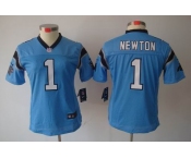 nike women nfl jerseys carolina panthers #1 newton blue[nike limited]