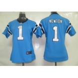 nike women nfl jerseys carolina panthers #1 newton blue[nike]