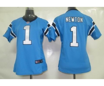 nike women nfl jerseys carolina panthers #1 newton blue[nike]