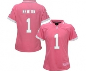 nike women nfl jerseys carolina panthers #1 newton pink[nike 2015]