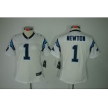 nike women nfl jerseys carolina panthers #1 newton white[nike limited]