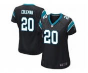 nike women nfl jerseys carolina panthers #20 kurt coleman black[nike]