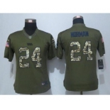 nike women nfl jerseys carolina panthers #24 norman army green[nike Limited Salute To Service]