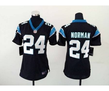 nike women nfl jerseys carolina panthers #24 norman black[nike]